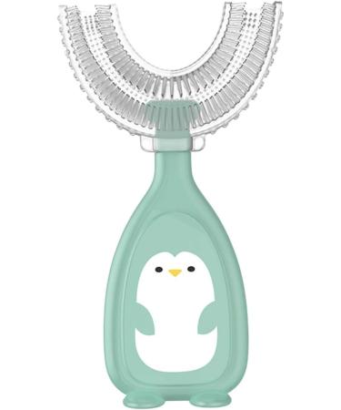 U-Shaped Toothbrush for Kids - Silicone Baby Toothbrush for Effective Mouth Cleaning | Eco-Friendly Green Design - Buy Online on GoSupps.com