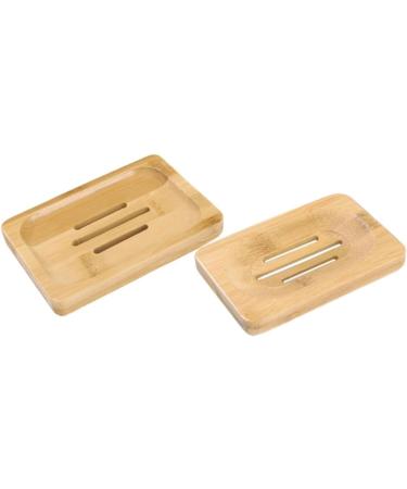 Ciieeo 6 Pcs Wooden Soap Dish Soap Placing Rack Quick Drying Soap Dish Soap Stand Bath Soap Holder Bathroom Soap Accessories Soap Drainage Holder Rectangular Soap Case Bamboo Drainer - Buy Online on GoSupps.com
