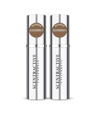 CA Perfume Impression of Alexandria II For Women & Men Replica Version Fragrance Dupes Concentrated Long Lasting Eau de Parfum Spray Refillable Atomizer Bottle 0.17 Fl Oz/5ml-X2 XRJF ALEXANDRIA II IMPRESSION 0.34 Fl Oz (Pack of 1)