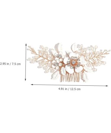 Angoily Bride Hair Comb Wedding Hair Side Comb Rhinestone Flower Hair Comb Floral Hair Side Comb Wedding Hair Accessories for Brides Bridal Hair Comb French Veil White Dinner Party Crystal - Buy Online on GoSupps.com