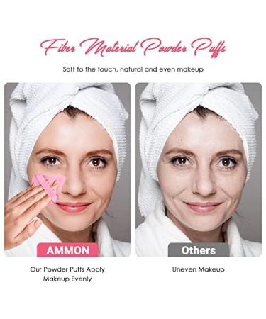 Buy Triangle Powder Puffs 6pcs - Soft Face Makeup Puffs for Loose & Mineral Powder Velour Cosmetic Sponges for Contouring (Black & Pink) - International Shipping Available - Buy Online on GoSupps.com