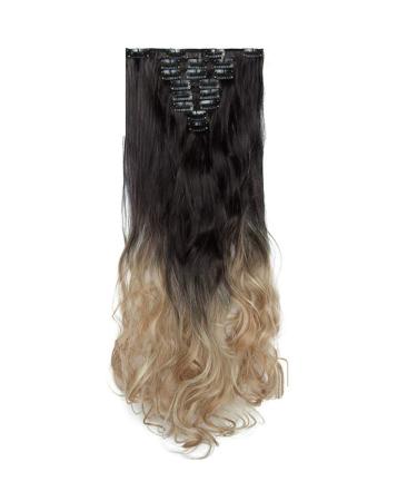 24 Inch 18 Clip Long Hair Clip 8pcs / Set Of High Temperature Fiber Wig Synthetic Clip Extension Hair 24inches 1645