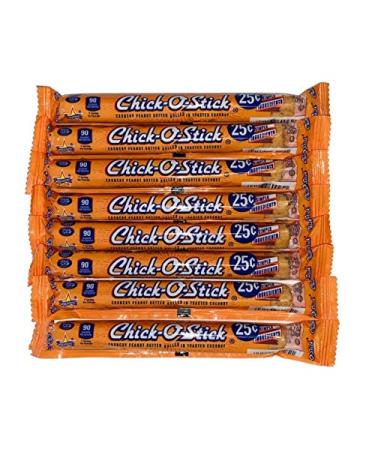 Chick O Stick Candy Bars | 8 Pack | Crunchy Peanut Butter Rolled In Toast Coconut | Peanut Butter Candy | .7 oz Bars | Pack of 8 Bars