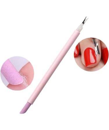 Lurrose 2pcs Stone Sanding Nail File Cuticle Trimmer Remover Pusher Dead Skin Callus Removal Fork Practical Nail Art Buffing Tools - Buy Online on GoSupps.com