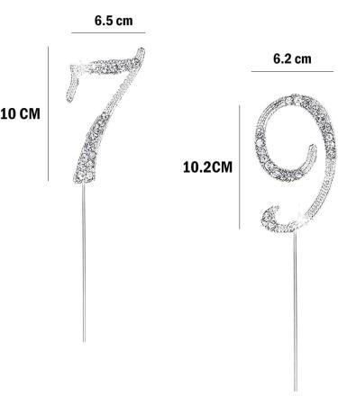 Happy Birthday Cake Topper - Silver Rhinestone Decoration | International Shipping - Buy Online on GoSupps.com