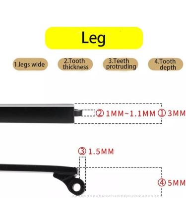 LIUZHIPENG Metal Glasses Replacement Arm - Universal Eyeglass Temple Legs for Thin Frames & Sunglasses - Buy Online on GoSupps.com