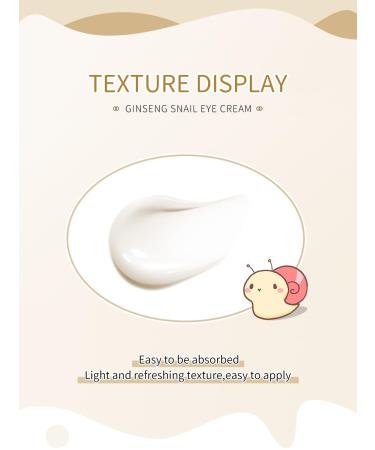 ChongTai 1 PC Ginseng Snail Eye Cream Nourishing Soothing Fine Lines Moisturizing Firming Eye Cream 15g / 0.53 OZ - Buy Online on GoSupps.com