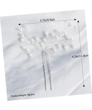 LALAFINA 1pc Faux Pearls Upunch U-shaped Hairpin Handmade Hair Clip Tiara Hair Pin Wedding Hairpin Hair Ornament U Pearl Hairpin Decorative Hairpi European and American Headgear - Buy Online on GoSupps.com