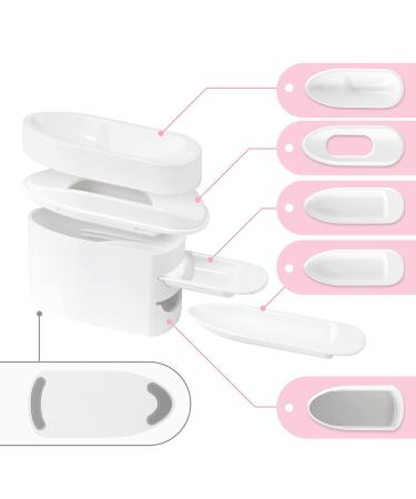 Unibouti Dip Powder Recycling System & French Tip Tray 2-in-1 | Big Size | Mess-Free | Nail Glitter Saver Holder & French Nail Art Smile Line Mold Kit - White - Buy Online on GoSupps.com