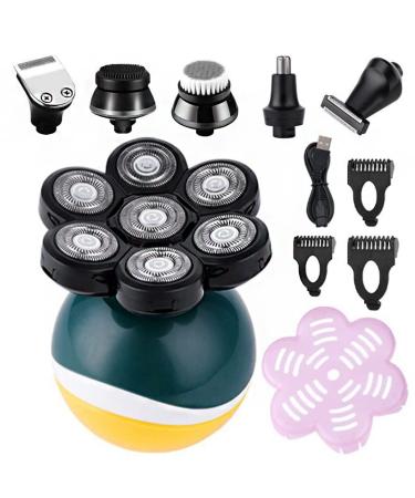 Electric Razor for Men 5 in 1 Men's Electric Shaver Football Razor Beard Trimmer Portable Waterproof Rechargeable Shaver Hair Clipper 6 In1