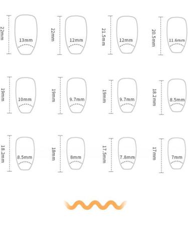 Fake Nails Short Detachable Glue Included Full Cover Orange with Diamond French Press on Nails 24 Pieces Nail Art Tips for Nail Salons and Women DIY Nail Art - Buy Online on GoSupps.com