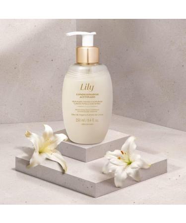  O BOTICARIO O Botic rio Lily Hair Care Gift Set with 3 Products | Scented Satin Shampoo 250ml Conditioner 250ml & Leave-In Serum 100ml - Buy Online on GoSupps.com