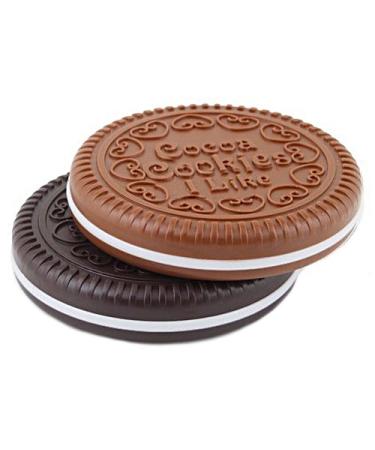 Cookie Shaped Pocket Mirror - Foldable Portable Makeup Compact Mirror Comb Set | Shop Internationally - Buy Online on GoSupps.com