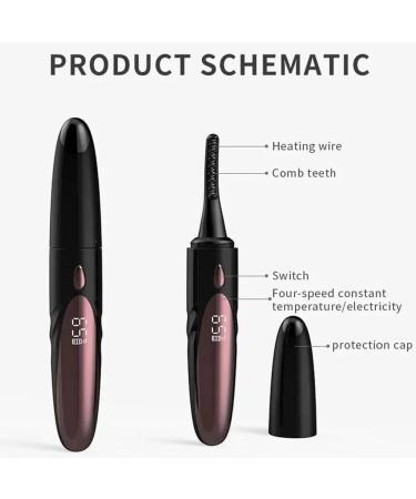Heated Eyelash Curler - Fast Heating Adjustable & Long Lasting Curling for Natural & False Lashes - 4 Modes - White Set - Buy Online on GoSupps.com