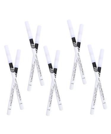 Beatifufu 24pcs Eyeliner Pencil Makeup Tools Liquid Eyebrow Pen Iluminador Makeup Woman White Wooden Pole
