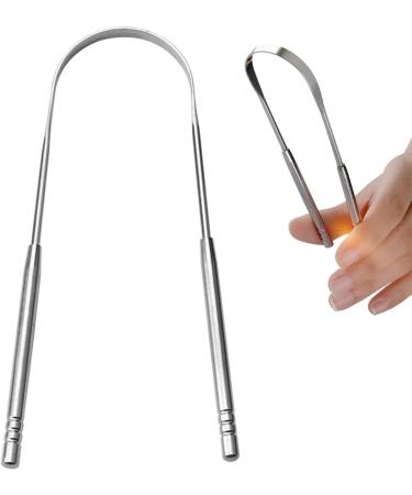 Stainless Steel Tongue Scraper | Effective Bad Breath Cleaner | Safe U-Shaped Design for Adults | Oral Care Solution - Buy Online on GoSupps.com