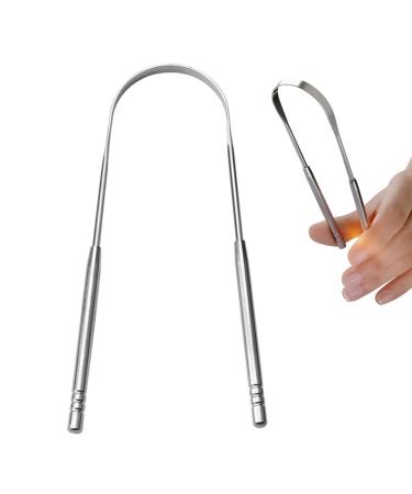 Tongue scraper cleaner |Tongue scraper adults |Tongue cleaner scraper |Stainless steel tongue scraps tongue cleaning breath bad breath scraper tongue scraper mouthpiece Silver U-Shaped Tongue scraper