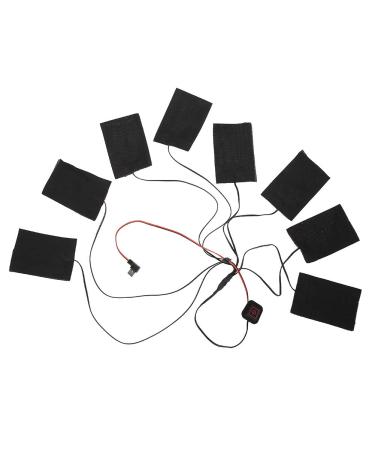 Topyond Heated Winter Jacket Polyester Metal Fiber Vest Metal Fiber Heating Pad Electric Warm Clothes Set Black