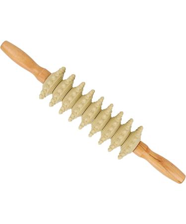 Natural Wood Massager - Hand Roller for Fascia Cellulite & Muscle Relief | Manual Trigger Point Therapy Tool - Buy Online on GoSupps.com
