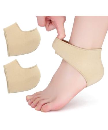 SQHT's Heel Protectors for Cracked Heels  Relieve Heel Pain from Plantar Fasciitis  Heel Spur  Achilles (Large (Women's 8-13.5  Men's 7-13))