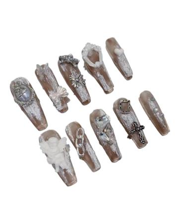 Temperament-enhancing manicure niche design and wearing a heavy fake film show white and long hands to modify hands.(XS)