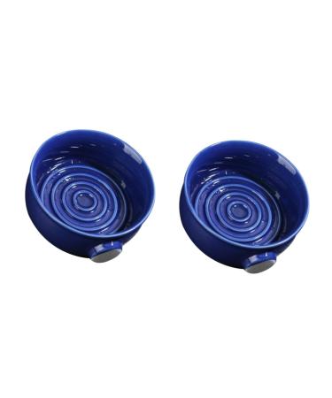 Minkissy 2 STK Shaving soap for men vintage razor shell Ceramic-shaving bucket razor cup shell antique shaving shell shaving bowl razor cream foam shave shaving bluex2stk 11.5x11.5cmx2pcs