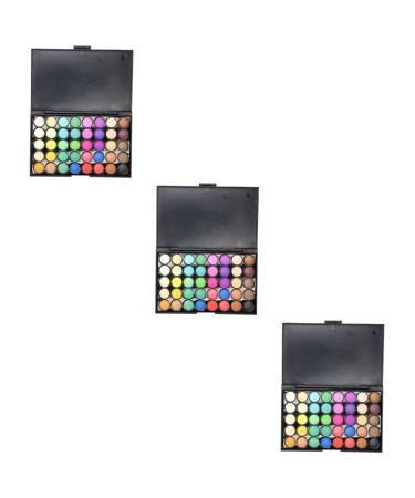 Balacoo 3pcs 40 Makeup Shadow Pallet Cosmetic Eye Colors Combination 1 count (Pack of 1) As Shownx3pcs
