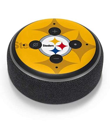 Skinit Decal Audio Skin Compatible with Amazon Echo Dot 3 - Officially Licensed NFL Pittsburgh Steelers Double Vision Design