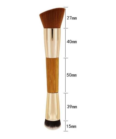 Uleade Dual Ended Makeup Brushes - Blush, Powder, Liquid Foundation Blending Tool in Gold - Buy Online on GoSupps.com
