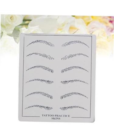  Beatifufu Realistic Eyebrow Training Skin 6 Pieces Double Sided For Microblading Training Artistic Development - Buy Online on GoSupps.com