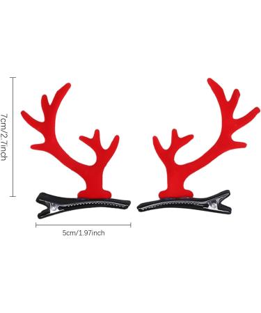 Christmas Reindeer Hair Clips Dragon Horn Antler Hair Ornament | Antler Hair Accessories Antlers Ears Barrettes for Women Girls Family  - Buy Online on GoSupps.com