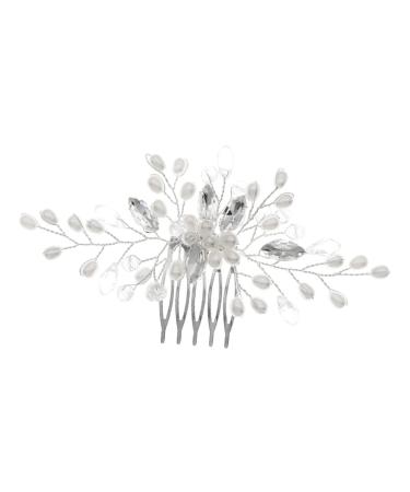 Ipetboom Bridal Pearl Comb Hair Comb Women's European and American Rhinestone