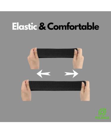 Polenza 2 x Graceful 7cm Black Headbands for Women - Ideal for Yoga, Makeup, Sports & Any Occasion - Buy Online on GoSupps.com