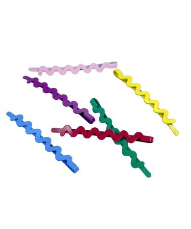 HAARallerliebst Wavy Hair Clips (6 pcs 4.5 cm) | Colorful & Stylish | Box Included - Perfect for Storage - Buy Online on GoSupps.com