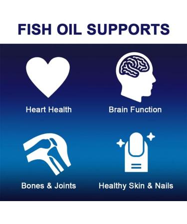 Omega 3 Fish Oil Capsules 7594mg (120 Capsules) with EPA and DHA - 3X Stronger Maximum Potency - Buy Online on GoSupps.com