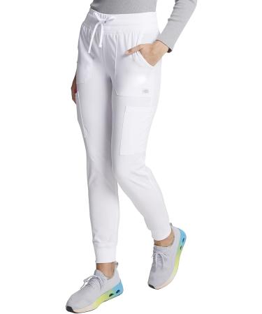 EDS Essentials Women's Drawstring Scrub Pants DK065 - Small, White - Buy Online on GoSupps.com