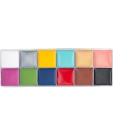  Pongnas Pongnas 12-Color Cosmetic Palette 3.4oz Quick-Drying Water-Based Professional Body Makeup for Parties - Buy Online on GoSupps.com