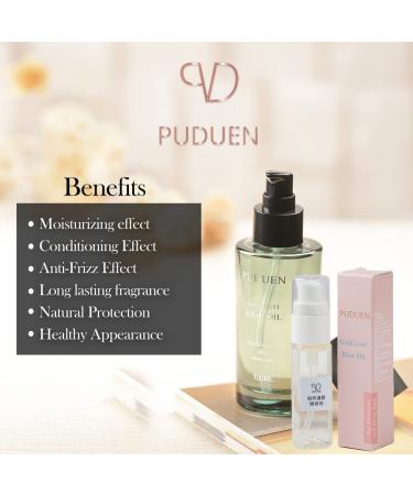 PUDUEN Gold Lust Hair Oil Argan & Jojoba Oil Treatment for Dry, Damaged, Color-Treated Hair 0.84 oz - Buy Online on GoSupps.com