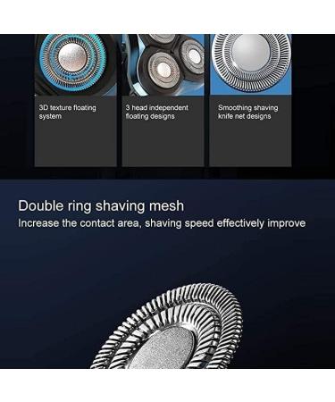 GeRRiT Heads Floating Shaving Hair Razor - USB Rechargeable Electric Shaver & Grooming Kit | Waterproof Cordless Rotary Shavers for Travel & Home - Buy Online on GoSupps.com