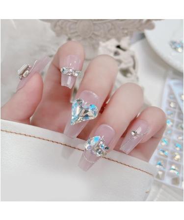 Shape Art Pointed Back Rhinestones for Water Heart Rhinestones Pointed Back Art Charm - Buy Online on GoSupps.com