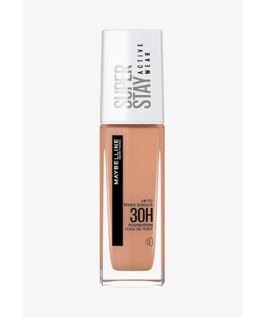 Maybelline New York waterproof make-up foundation with high opacity long-lasting facial make-up Super Stay Active Wear color: No. 40 FAWN (medium) 1 x 30 ml - Buy Online on GoSupps.com