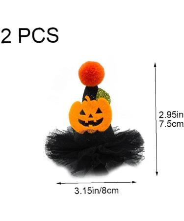 2pcs Halloween Hair Clips Decorate Caps Hair Pin Hats Witch Hat Caps Hairpins Barrette Hair Accessories Style2 - Buy Online on GoSupps.com