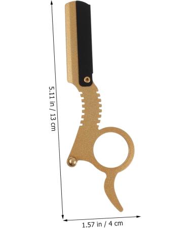 Minkissy 2-Pack Metal Hairdresser Shaving Razors - Ergonomic Double Ring Barbershop Razor with Stainless Steel Blades for Effortless Grooming - Buy Online on GoSupps.com