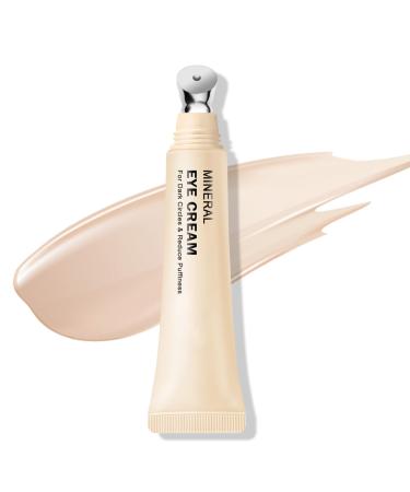 CAHIUYOA Mineral Sun Screen Eye Cream Under Eye Cream for Dark Circles and Fine Lines Travel Size Mineral Eye Cream - 01 Light 1#Light