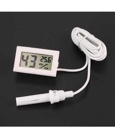 QCWWY Mini-Digital Thermometer Hygrometer with External Probe | Indoor & Outdoor Temperature & Humidity Meter for Reptiles & Terrariums - Accurate LCD Monitoring - Buy Online on GoSupps.com