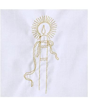 Unisex Christening Blouse/Vest - One Size with Candle Embroidery - Buy Online on GoSupps.com