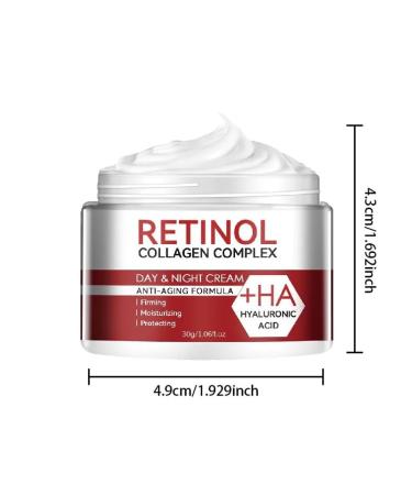 Retinol Anti Aging Face Moisturiser Collagen Complex with Hyaluronic Acid Day Night Cream for Skin Tightening Lifting Firming Wrinkle Smoother for Women & Men - Buy Online on GoSupps.com