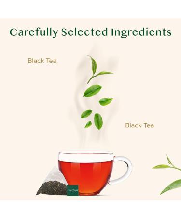 Buy Vahdam English Breakfast Black Tea - 100 High-Caffeine Tea Bags | Gluten-Free Coffee Substitute | Brew Hot Iced or Kombucha | Shipped Worldwide - Buy Online on GoSupps.com