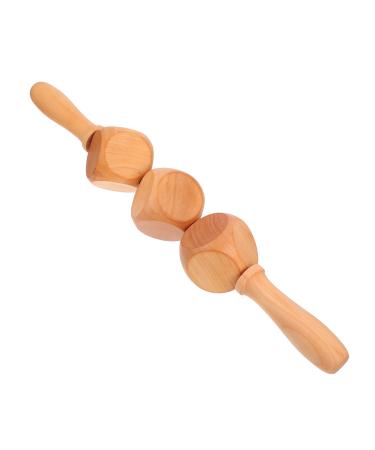 Healeved 1stk massage tab foot roll made of wood body massage roll rope Neck massage device Shiatsu trigger neck roll Massage device Shiatsu neck roller shoulder household fitness wooden feet