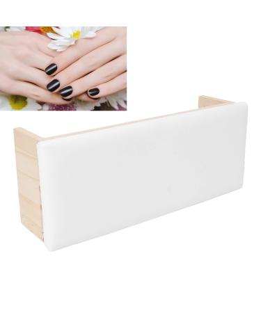Hand pillow manicure handcap nail armrest cushion PU leather nail art pillow nail polish armrest pillow manicure pillow hand pillow pad for salon & home workers (white)
